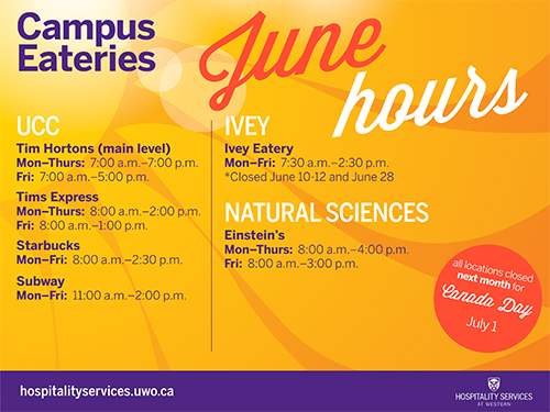 June Summer Hours